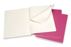 Een Moleskine Cahier Journals Plain XL Kinetic Pink (set of 3) koop je bij Moleskine.nl