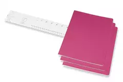 Een Moleskine Cahier Journals Ruled XL Kinetic Pink (set of 3) koop je bij Moleskine.nl