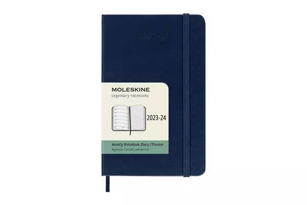 Een Moleskine 18M 2023/2024 Weekly/note Hardcover Pocket Sapphire Blue koop je bij Moleskine.nl