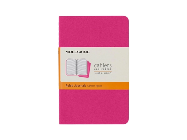 Een Moleskine Cahier Journals Ruled Pocket Kinetic Pink (set of 3) koop je bij Moleskine.nl