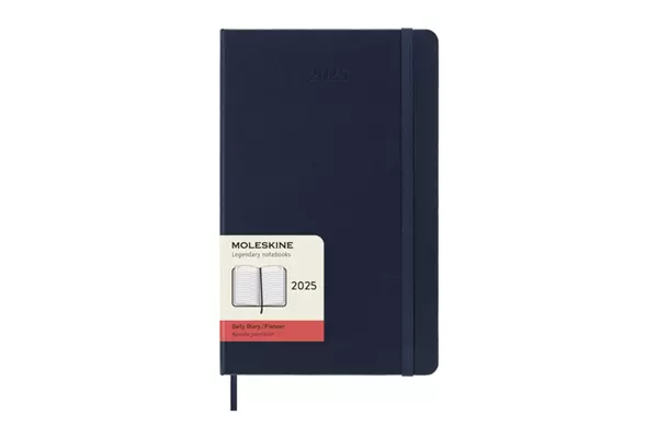 Een Moleskine 2025 12M Daily Hardcover Large Sapphire Blue koop je bij Moleskine.nl