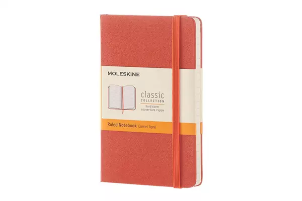 Een Moleskine Classic Ruled Hardcover Notebook Pocket Coral Orange koop je bij Moleskine.nl