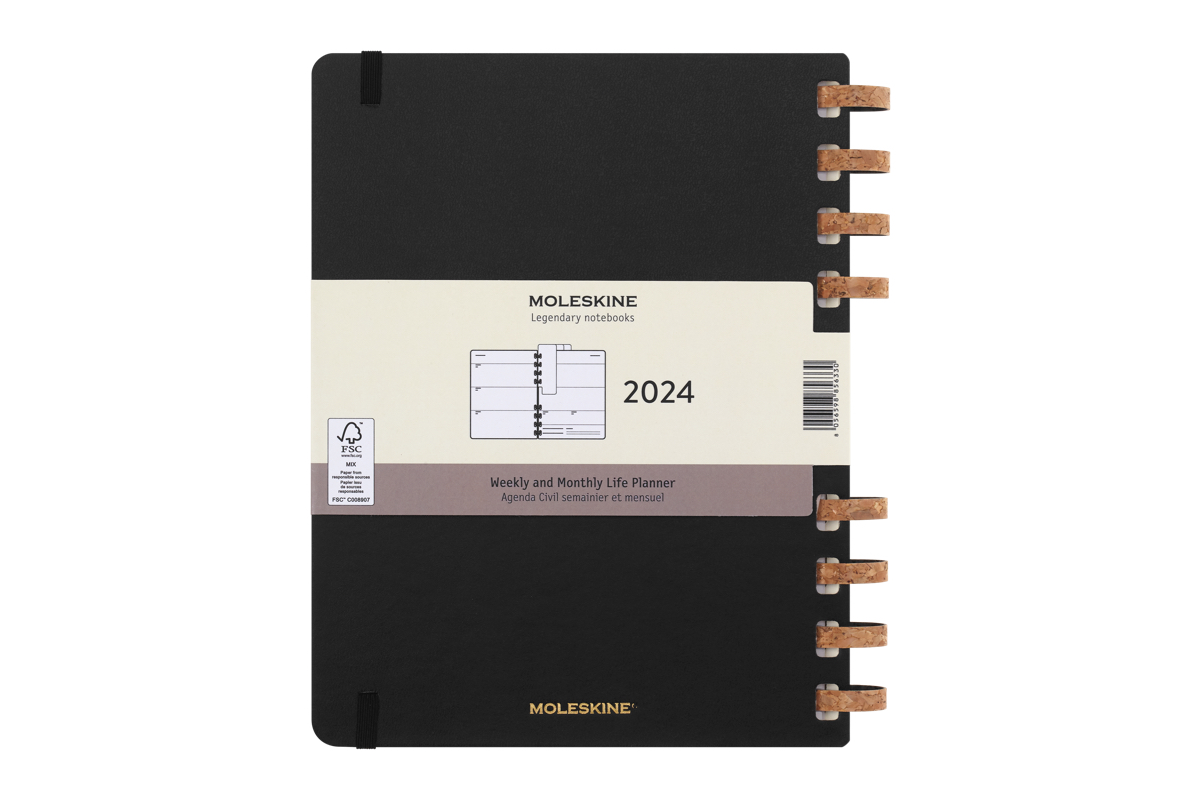 Moleskine 12M 2024 Weekly/monthly Life Planner Hardcover XL Black
