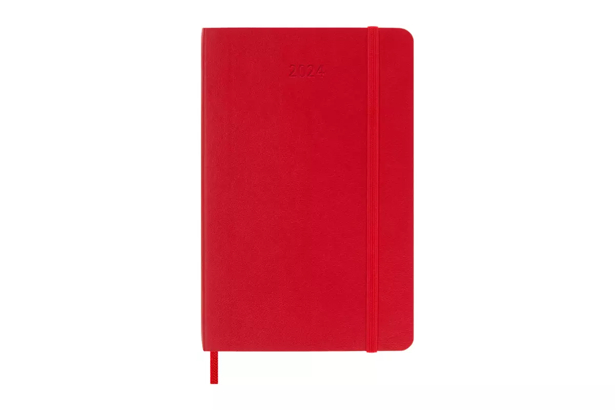 Een Moleskine 2024 12M Daily Softcover Pocket Scarlet Red koop je bij Moleskine.nl