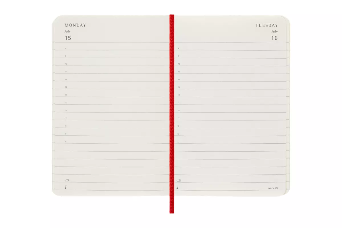 Een Moleskine 2024 12M Daily Softcover Pocket Scarlet Red koop je bij Moleskine.nl