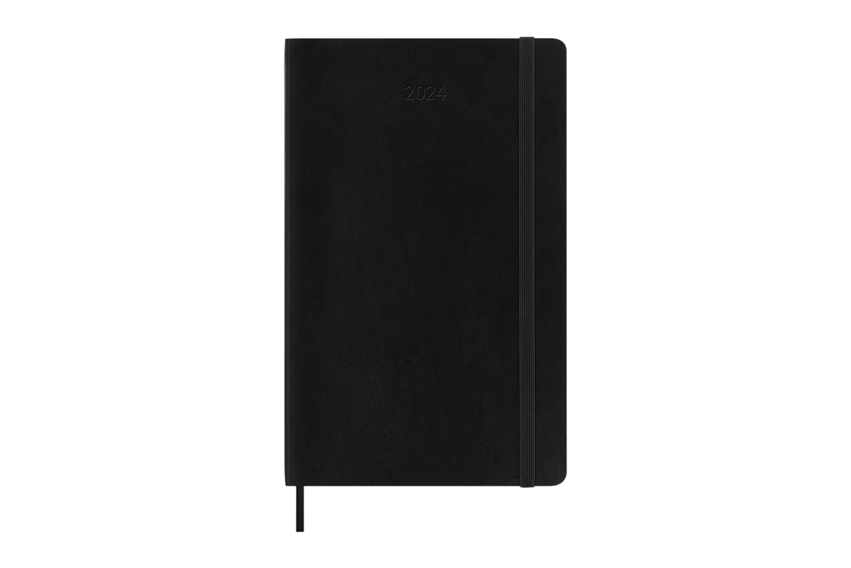 Moleskine 2024 12M Weekly Horizontal Softcover Large Black