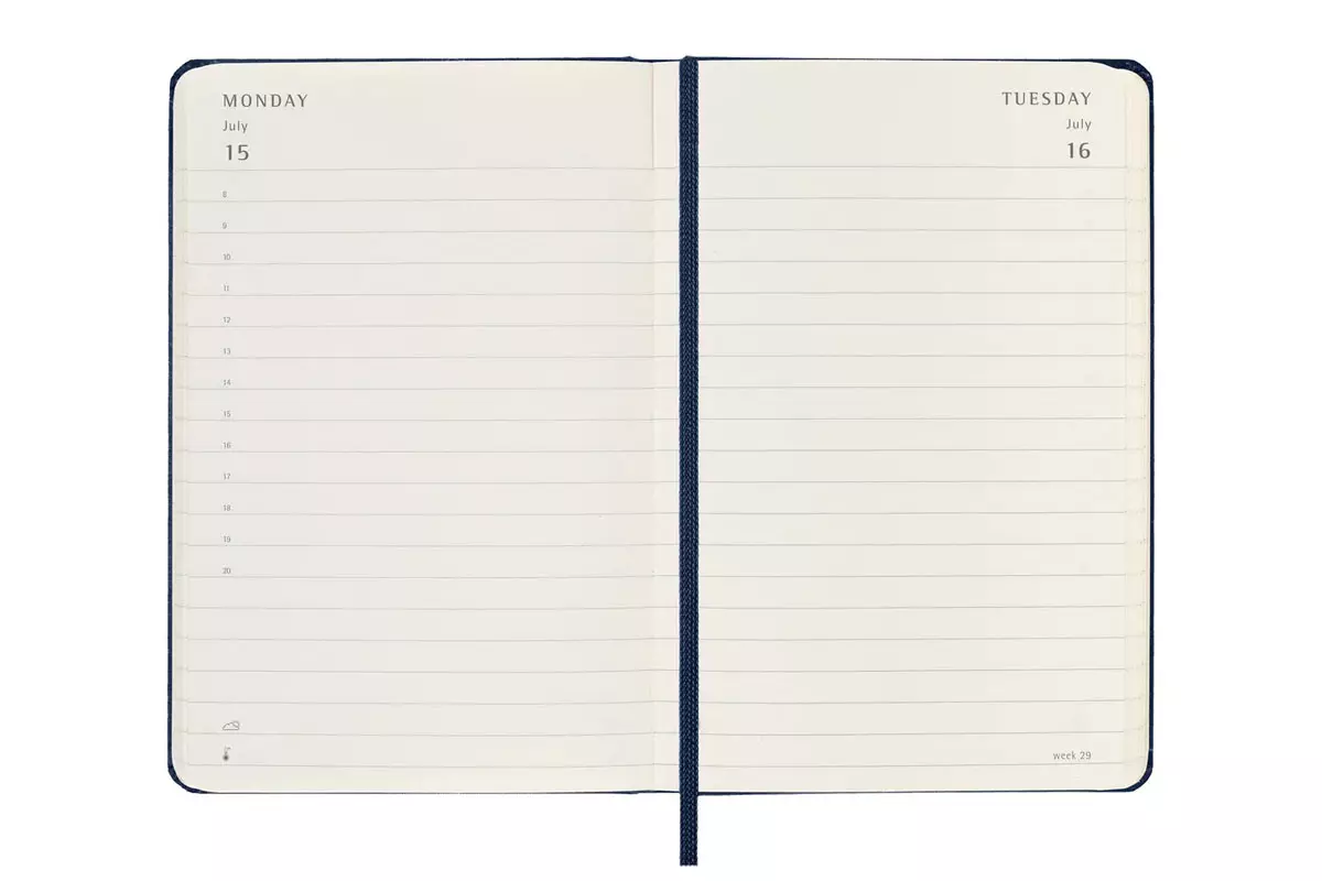 Een Moleskine 2025 12M Daily Hardcover Pocket Sapphire Blue koop je bij Moleskine.nl