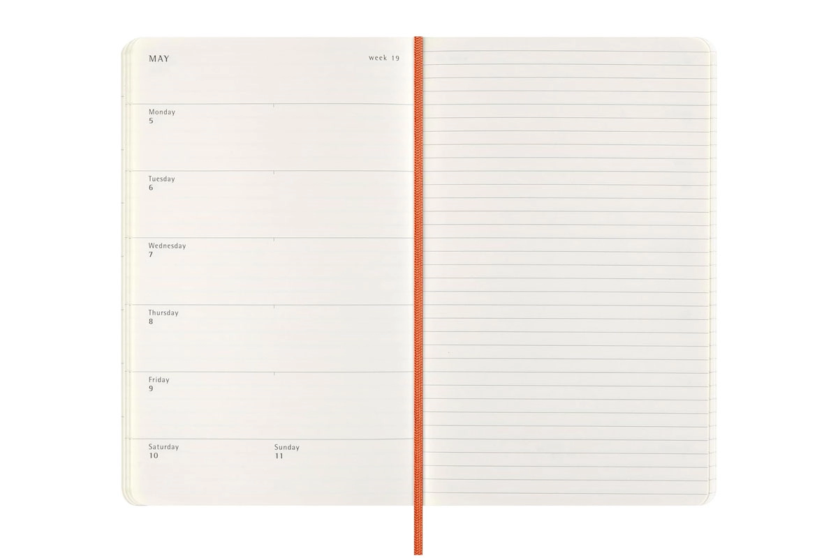 Een Moleskine 2025 12M Weekly Precious & Ethical Planner Large Mamba Orange koop je bij Moleskine.nl