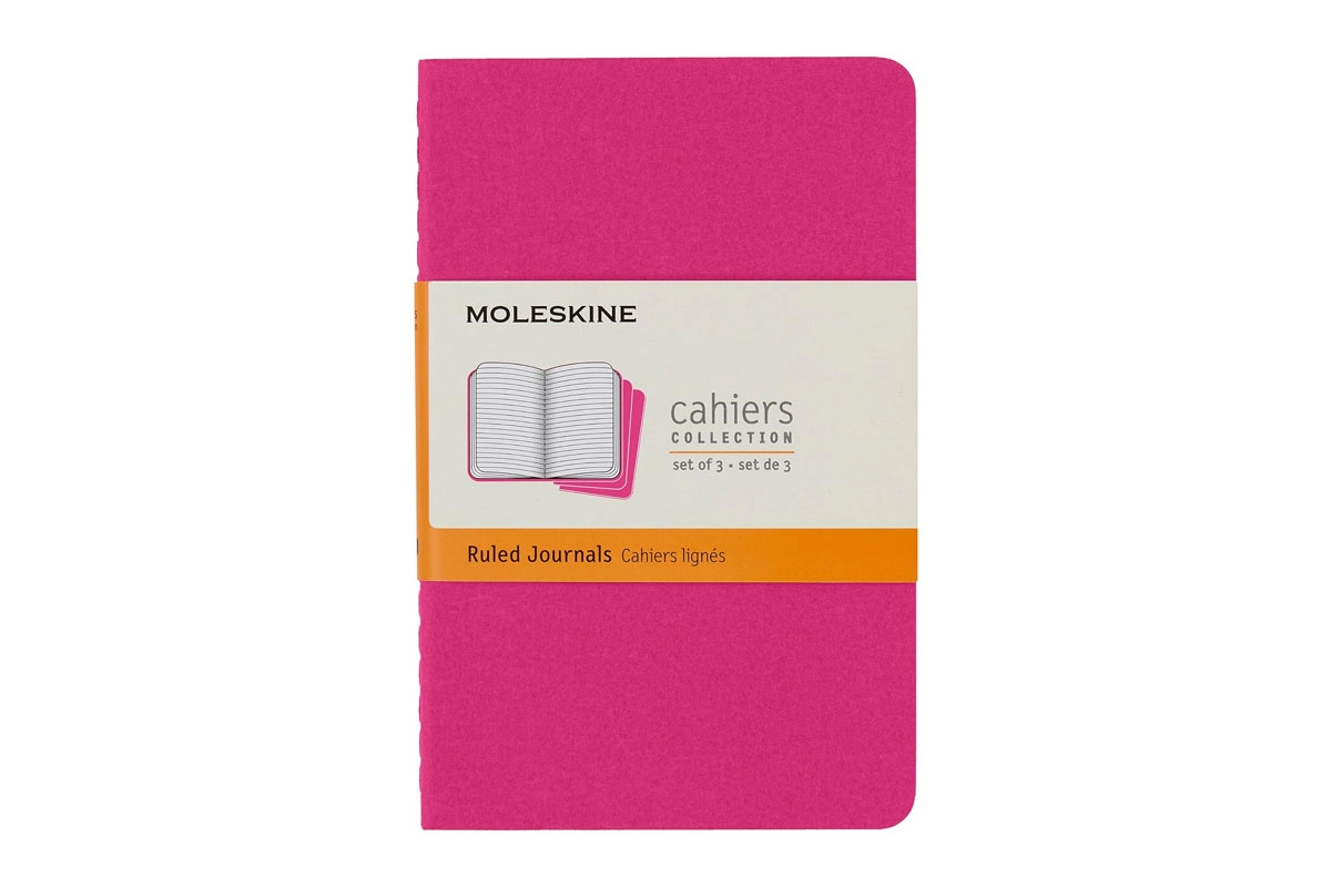 Een Moleskine Cahier Journals Ruled Pocket Kinetic Pink (set of 3) koop je bij Moleskine.nl