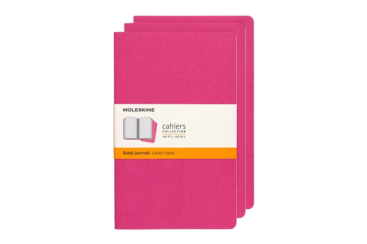 Een Moleskine Cahier Journals Ruled Pocket Kinetic Pink (set of 3) koop je bij Moleskine.nl