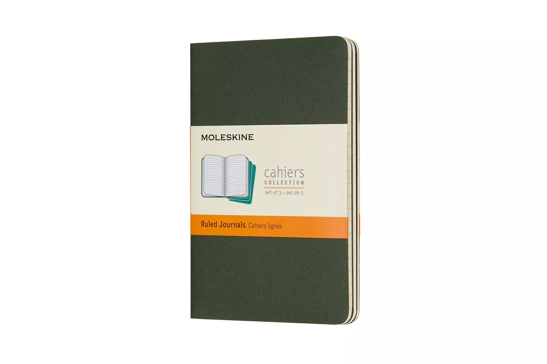 Een Moleskine Cahier Ruled Notebook Pocket Myrtle Green koop je bij Moleskine.nl