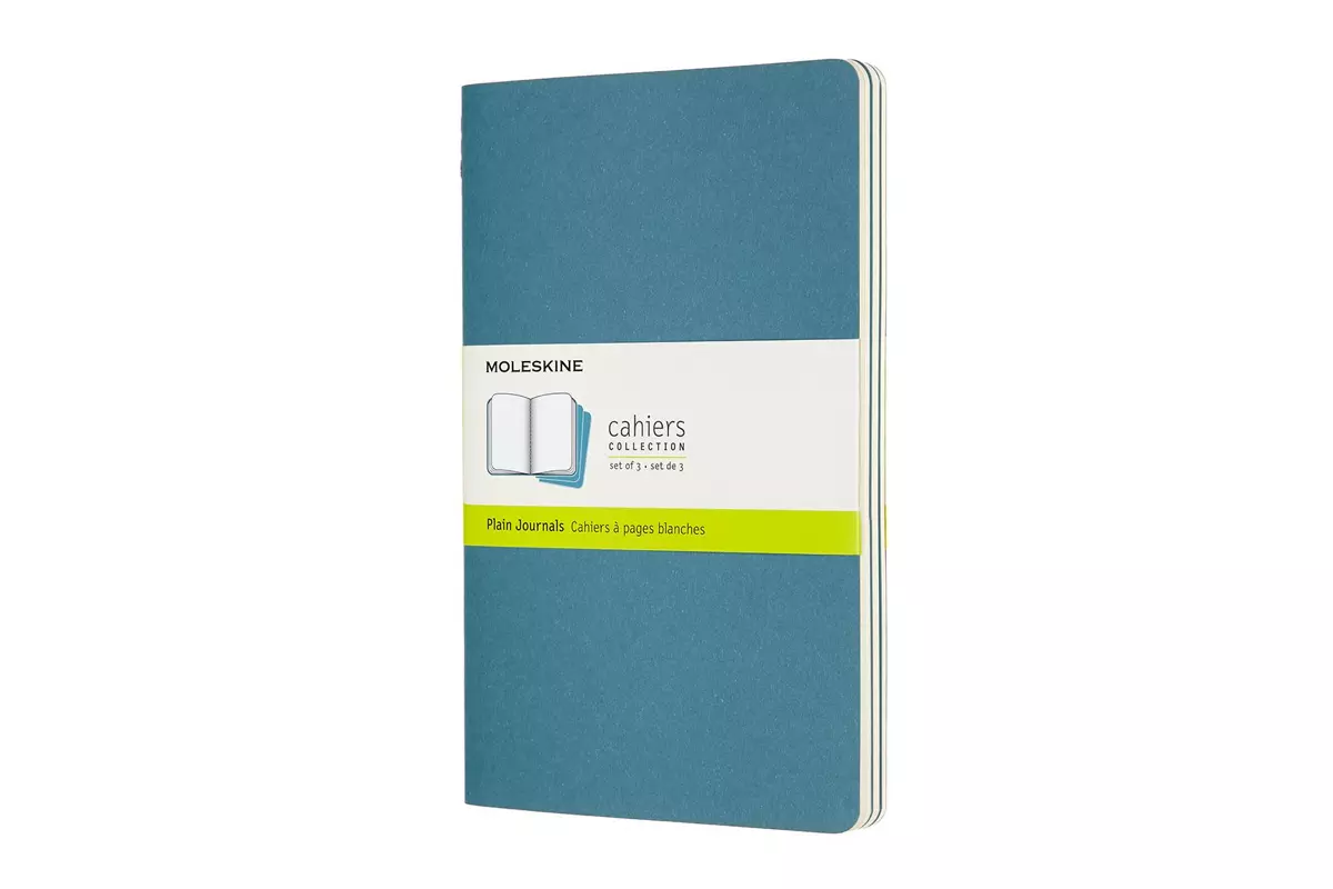 Een Moleskine Cahier Plain Notebook Large Brisk Blue koop je bij Moleskine.nl