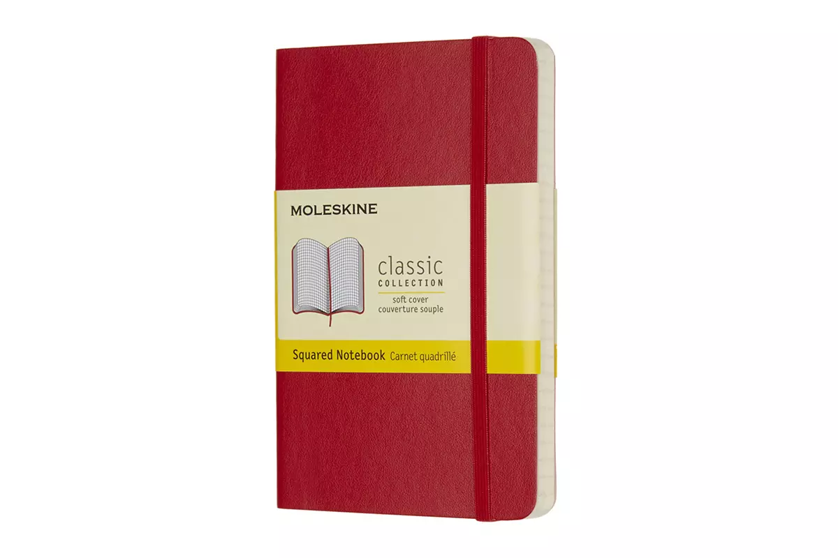 Een Moleskine Squared Soft Cover Notebook Pocket Scarlet Red koop je bij Moleskine.nl