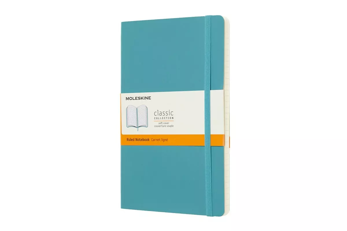 Een Moleskine Ruled Soft Cover Notebook Large Reef Blue koop je bij Moleskine.nl