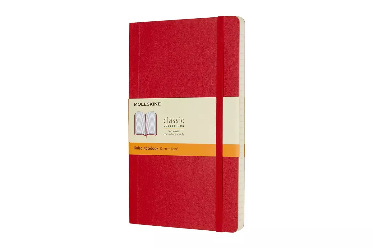 Een Moleskine Ruled Soft Cover Notebook Large Scarlet Red koop je bij Moleskine.nl