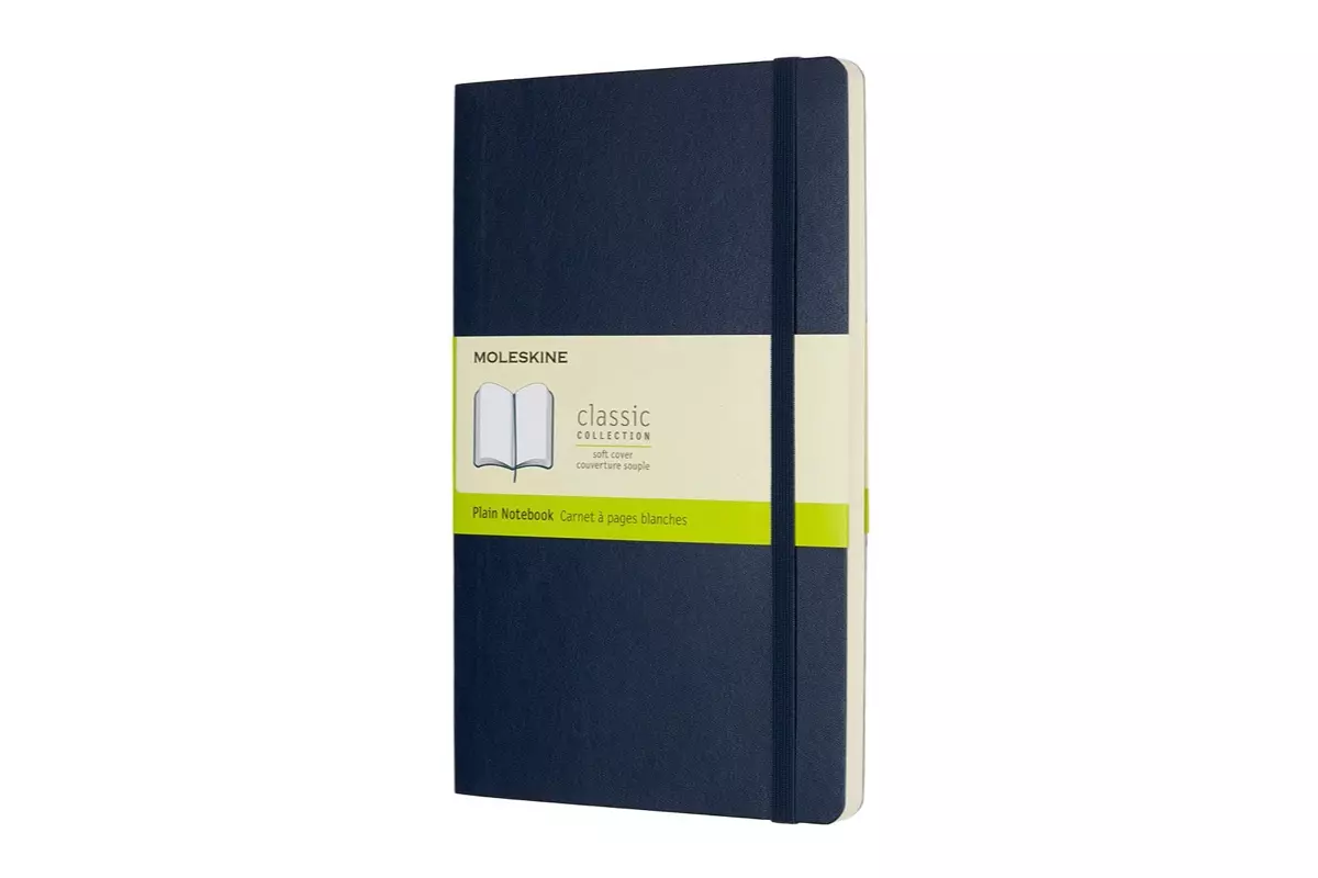 Een Moleskine Plain Soft Cover Notebook Large Sapphire Blue koop je bij Moleskine.nl