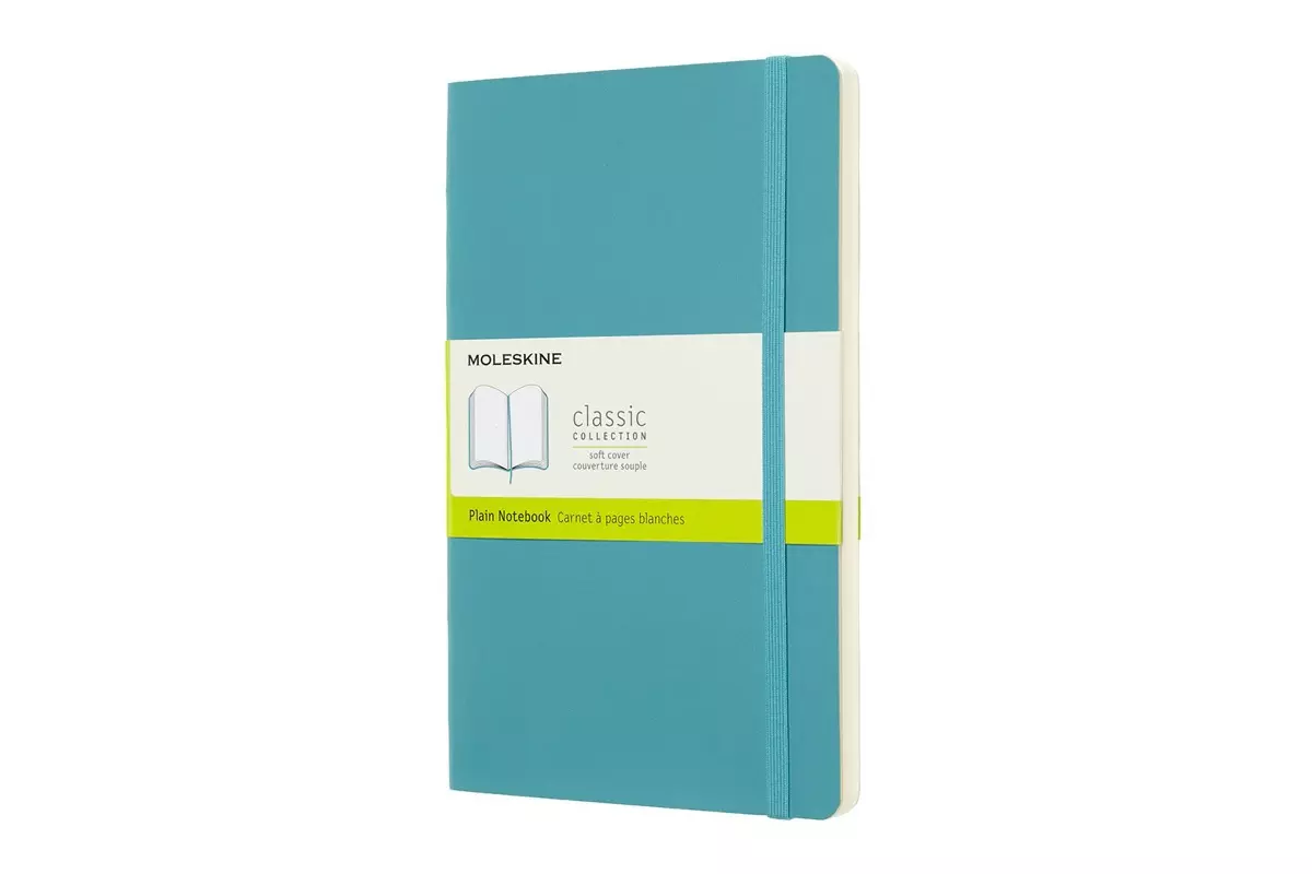 Een Moleskine Plain Soft Cover Notebook Large Reef Blue koop je bij Moleskine.nl