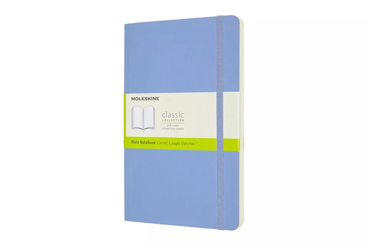 Een Moleskine Plain Soft Cover Notebook Large Hydrangea Blue koop je bij Moleskine.nl