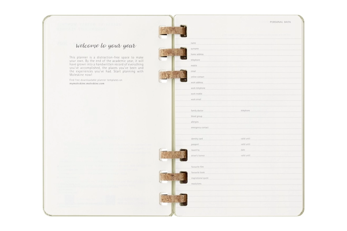 Een Moleskine 2025-2026 Academic Spiral Planner Weekly/Monthly Kiwi - Large, Hardcover koop je bij Moleskine.nl