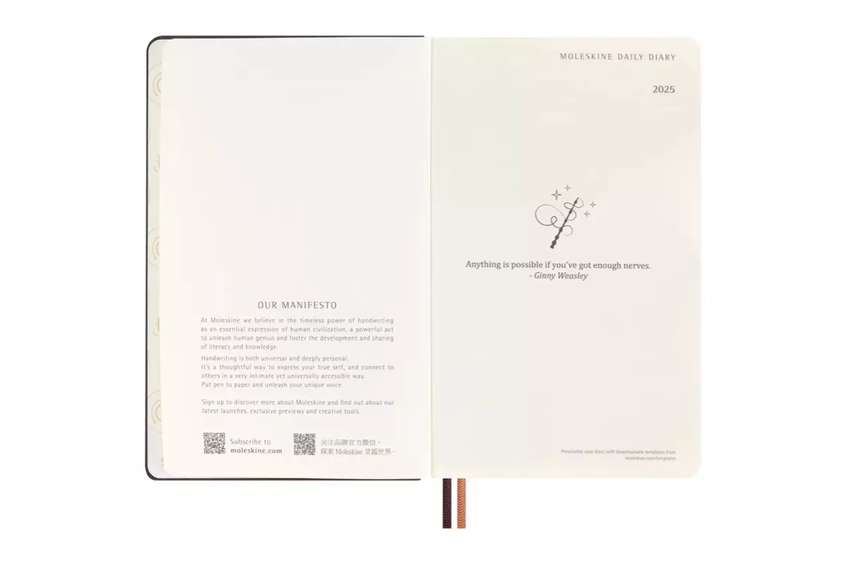 Een Moleskine 2025 12M Harry Potter 'Accio' Daily Hardcover Large (LE) koop je bij Moleskine.nl