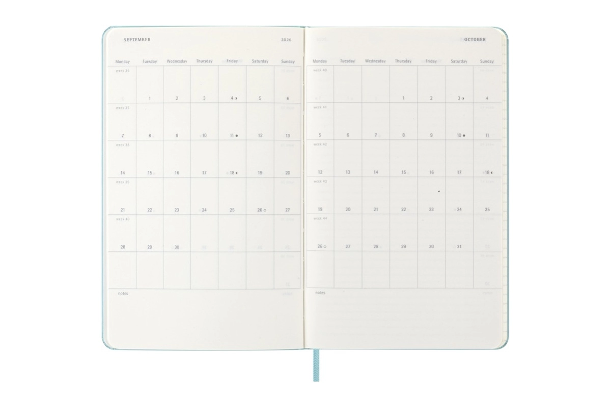 Een Moleskine 18M Agenda 2025-2026 Weekly Hardcover Large, Aquamarine koop je bij Moleskine.nl