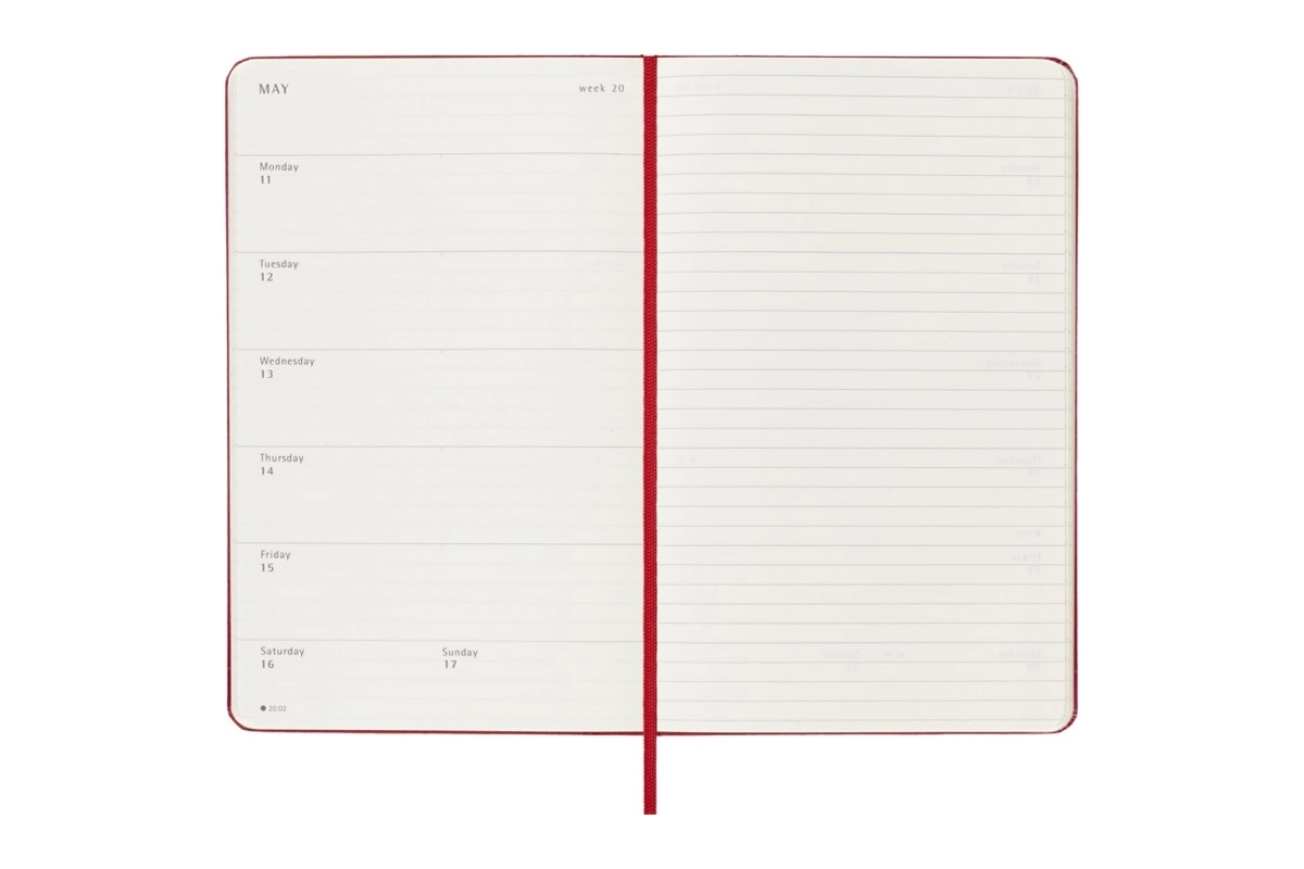 Een Moleskine 18M Agenda 2025-2026 Weekly Hardcover Large, Scarlet Red koop je bij Moleskine.nl