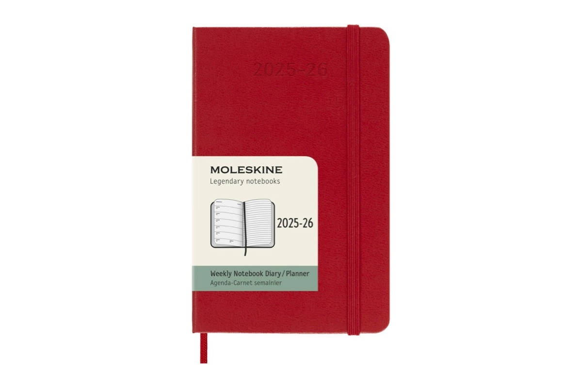 Een Moleskine 18M Agenda 2025-2026 Weekly Hardcover Pocket, Scarlet Red koop je bij Moleskine.nl