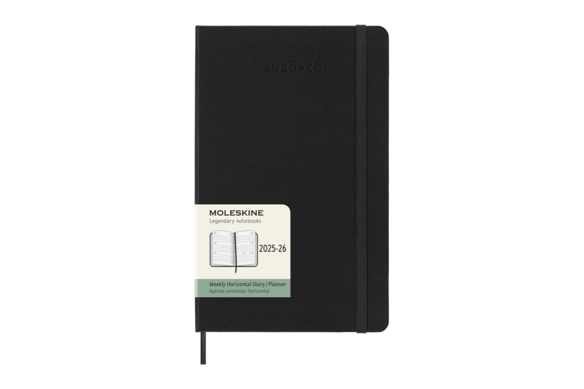 Een Moleskine 18M Agenda 2025-2026 Weekly Horizontal Hardcover Large, Black koop je bij Moleskine.nl