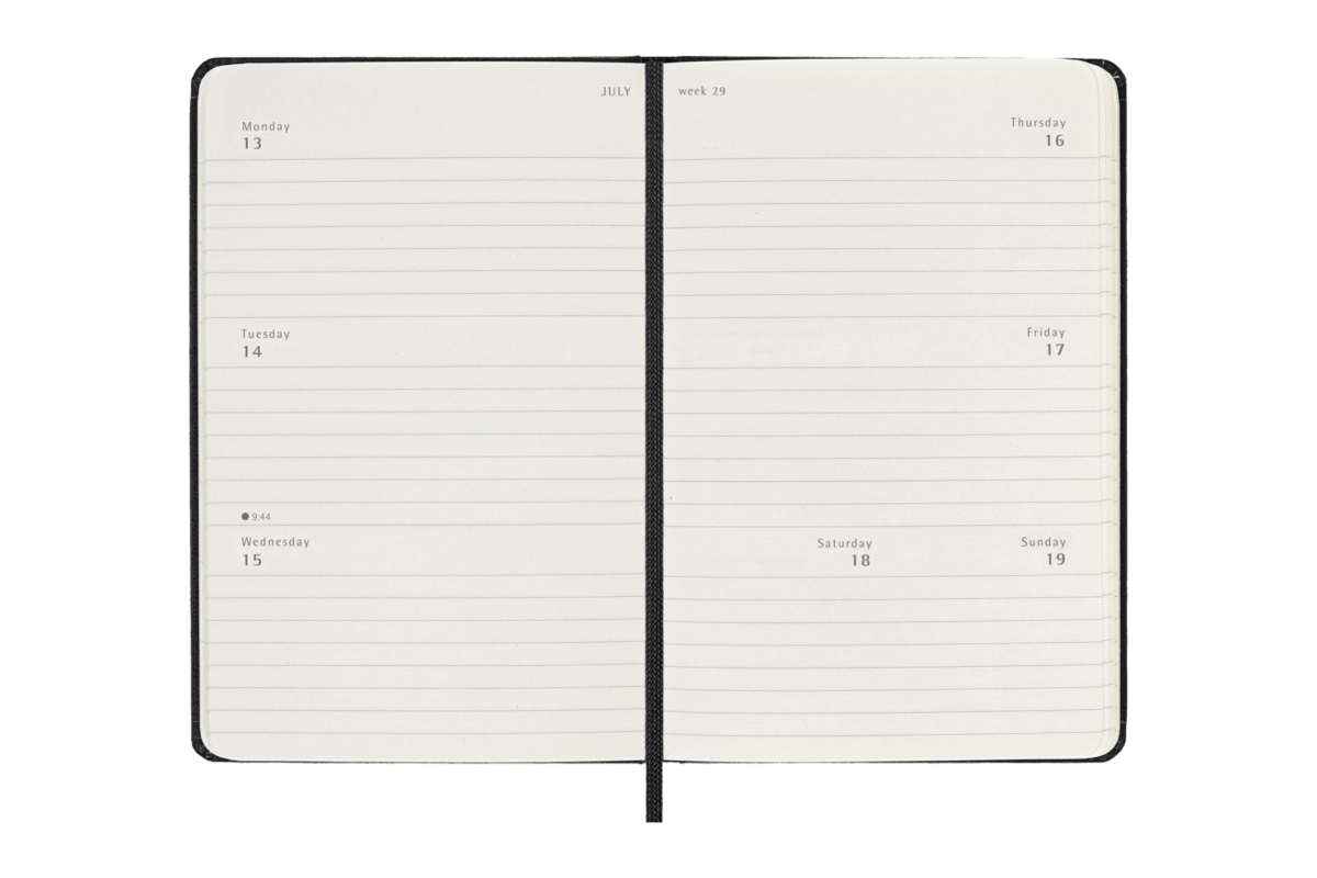 Een Moleskine 18M Agenda 2025-2026 Weekly Horizontal Hardcover Pocket, Black koop je bij Moleskine.nl