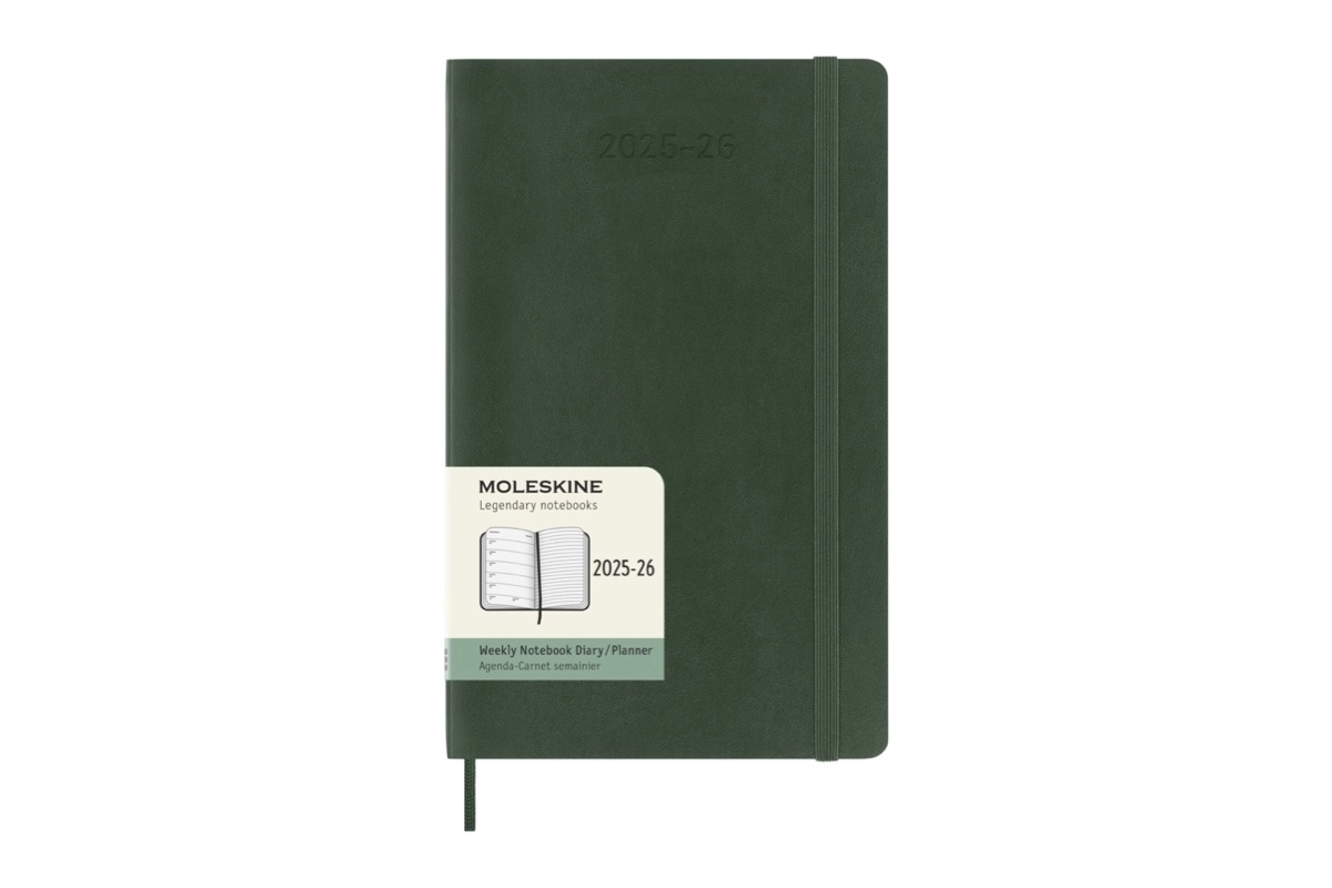 Een Moleskine 18M Agenda 2025-2026 Weekly Softcover Large, Myrtle Green koop je bij Moleskine.nl