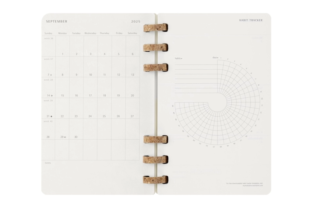 Een Moleskine 2025-2026 Academic Spiral Planner Weekly/Monthly Black - Large, Softcover koop je bij Moleskine.nl