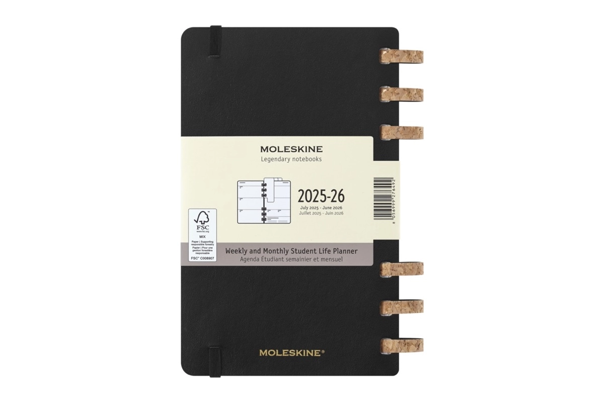 Een Moleskine 2025-2026 Academic Spiral Planner Weekly/Monthly Black - Large, Softcover koop je bij Moleskine.nl