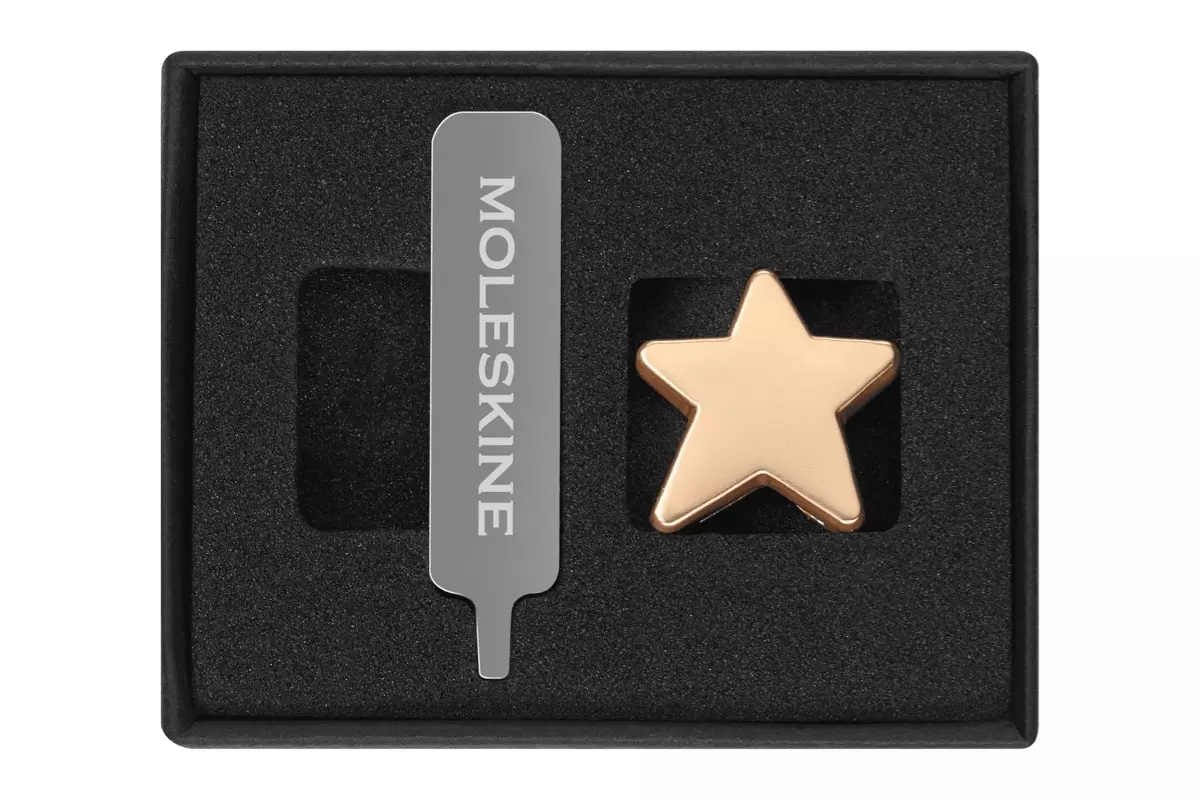 Een Moleskine Pin Star Gold koop je bij Moleskine.nl