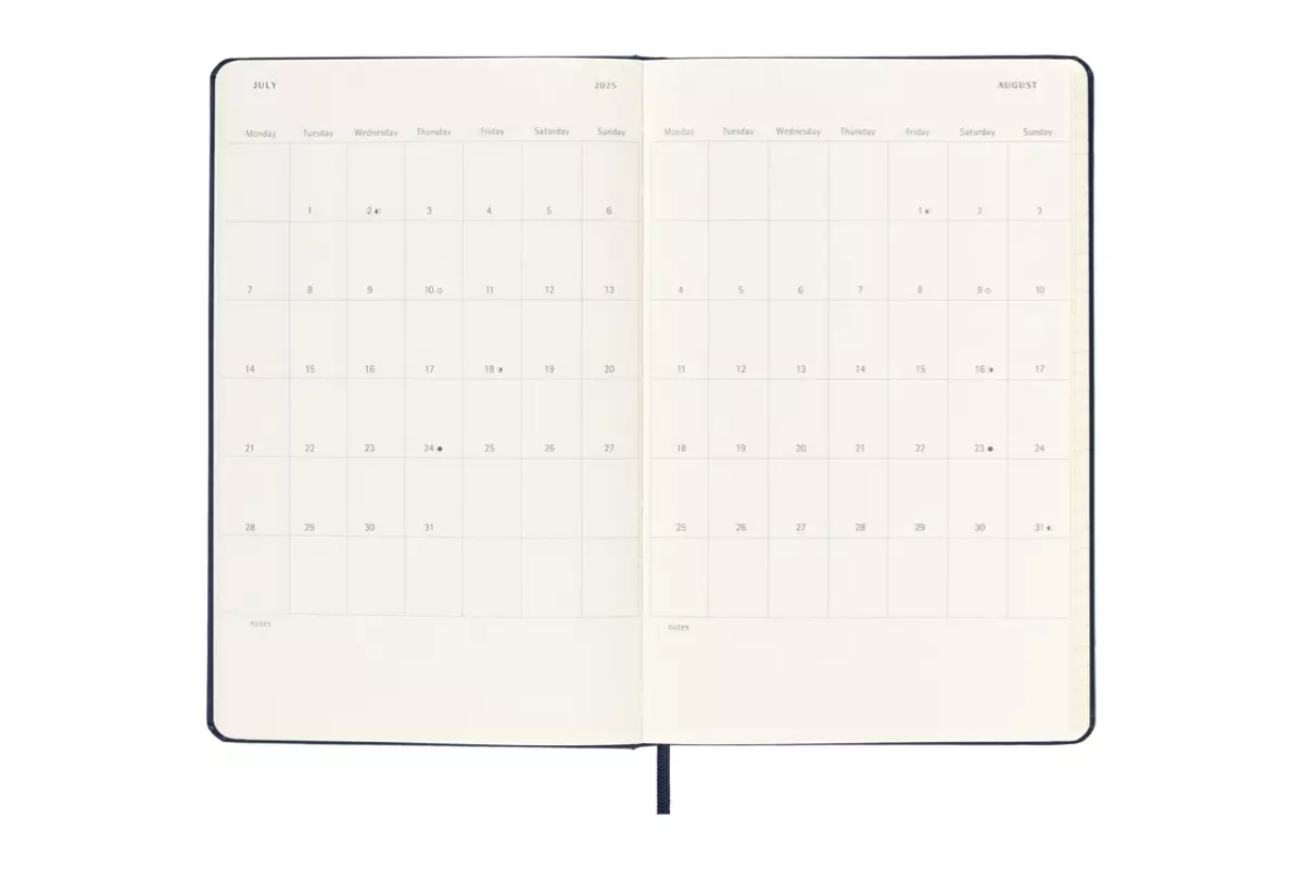 Een Moleskine 2025 12M Daily Hardcover Large Sapphire Blue koop je bij Moleskine.nl