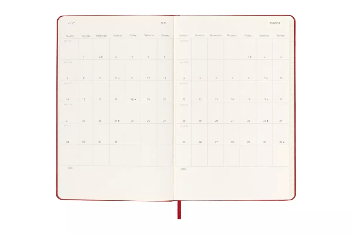 Een Moleskine 2025 12M Daily Hardcover Large Scarlet Red koop je bij Moleskine.nl