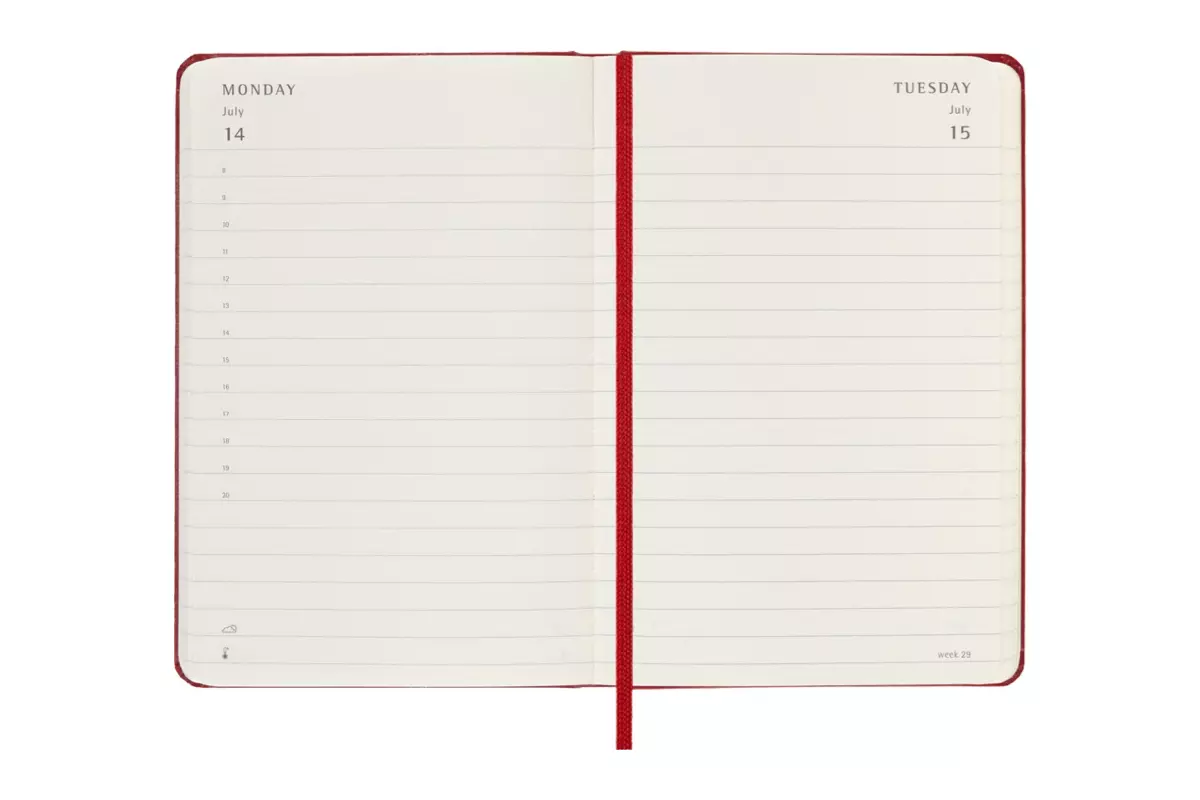 Een Moleskine 2025 12M Daily Hardcover Pocket Scarlet Red koop je bij Moleskine.nl