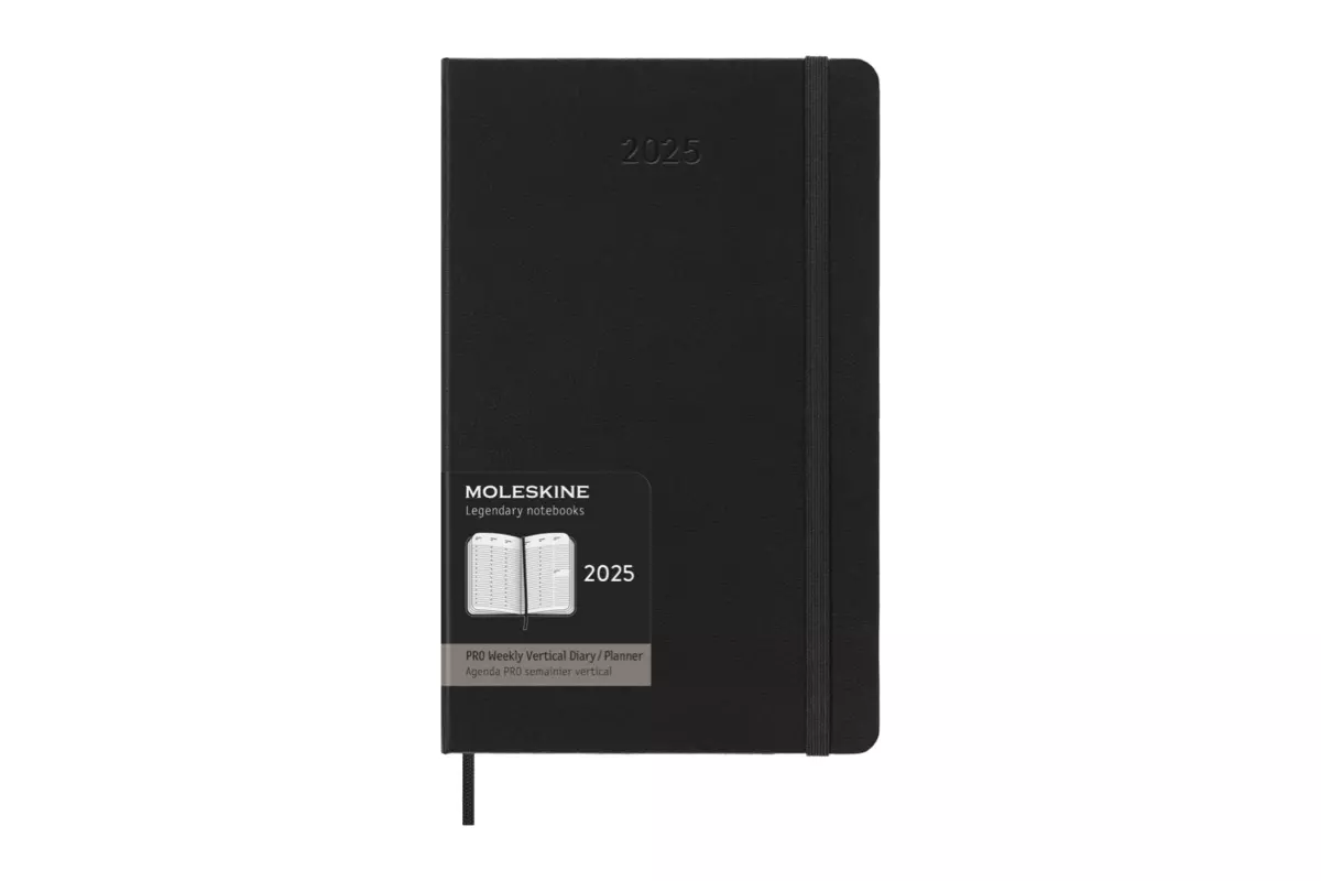 Een Moleskine 2025 12M Weekly Vertical PRO Planner Hardcover Large Black koop je bij Moleskine.nl