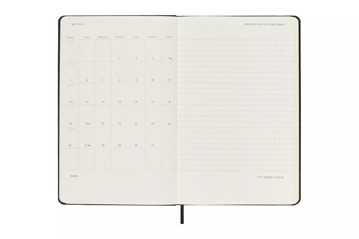 Een Moleskine 2025 12M Weekly Vertical PRO Planner Hardcover Large Black koop je bij Moleskine.nl