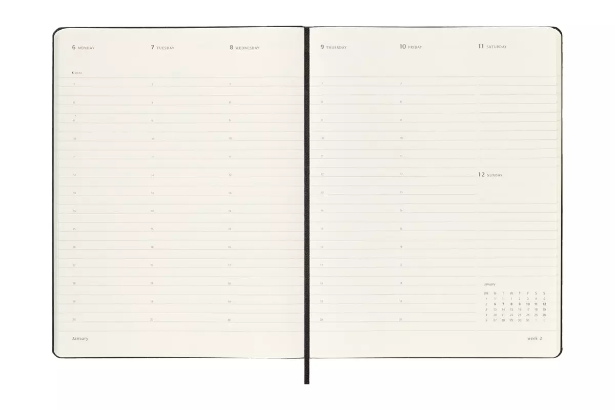 Een Moleskine 2025 12M Weekly Vertical PRO Planner Hardcover XL Black koop je bij Moleskine.nl