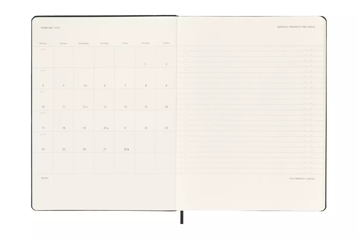 Een Moleskine 2025 12M Weekly Vertical PRO Planner Hardcover XL Black koop je bij Moleskine.nl