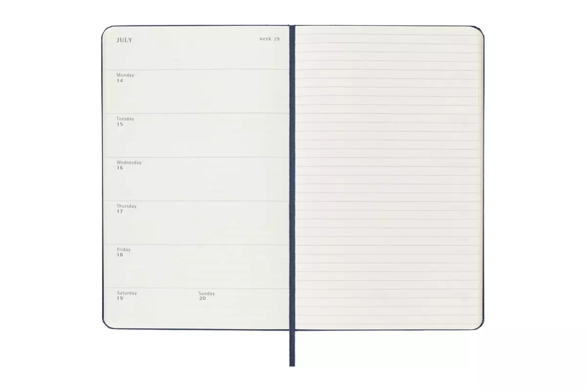 Een Moleskine 2025 12M Weekly Hardcover Large Sapphire Blue koop je bij Moleskine.nl