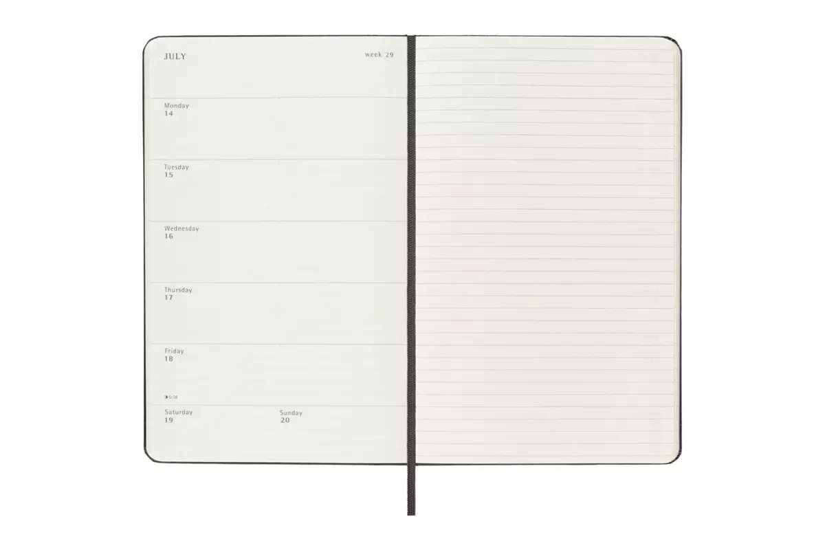 Een Moleskine 2025 12M Weekly Hardcover Large Black koop je bij Moleskine.nl