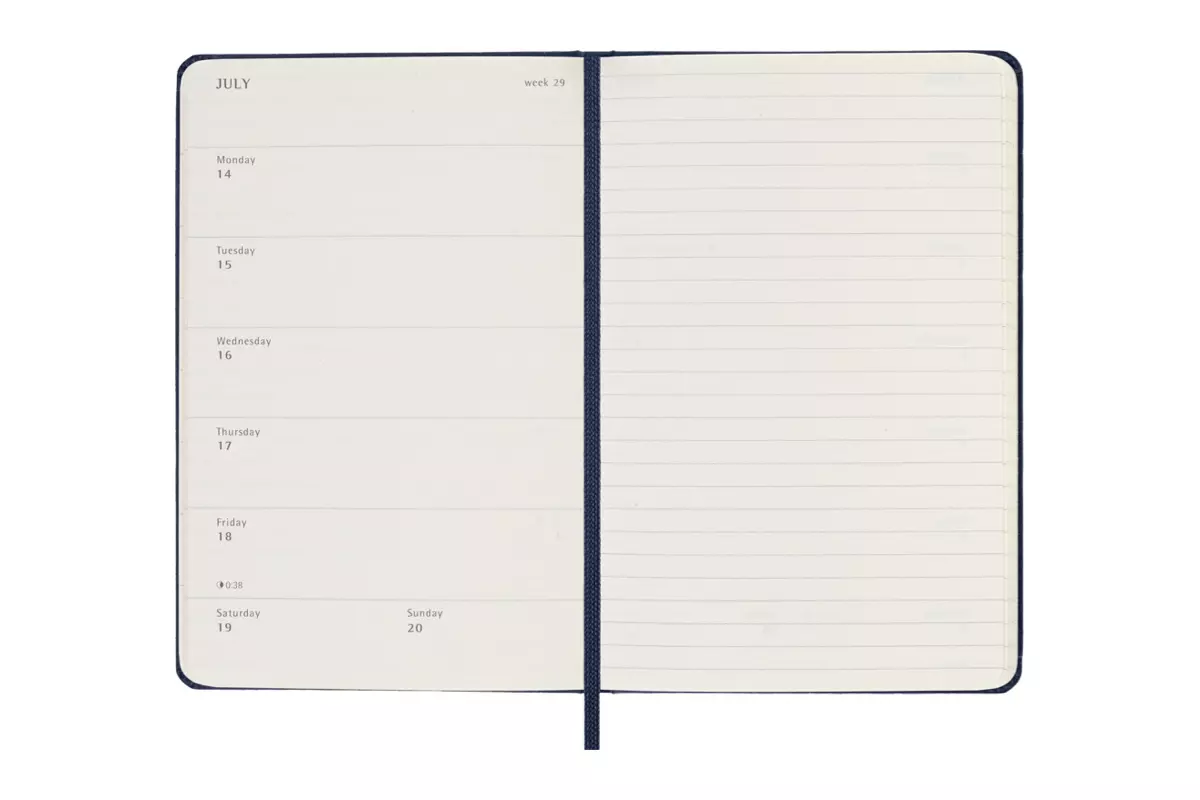 Een Moleskine 2025 12M Weekly Hardcover Pocket Sapphire Blue koop je bij Moleskine.nl