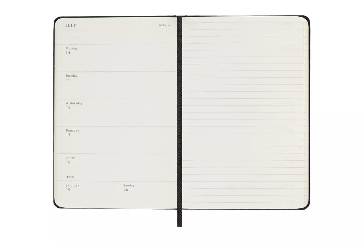 Een Moleskine 2025 12M Weekly Hardcover Pocket Black koop je bij Moleskine.nl