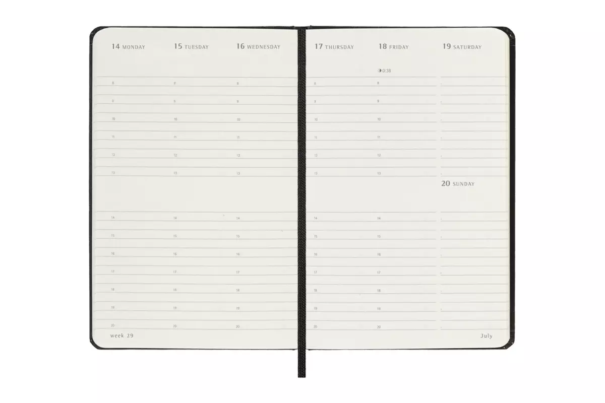 Een Moleskine 2025 12M Weekly Vertical Hardcover Pocket Black koop je bij Moleskine.nl