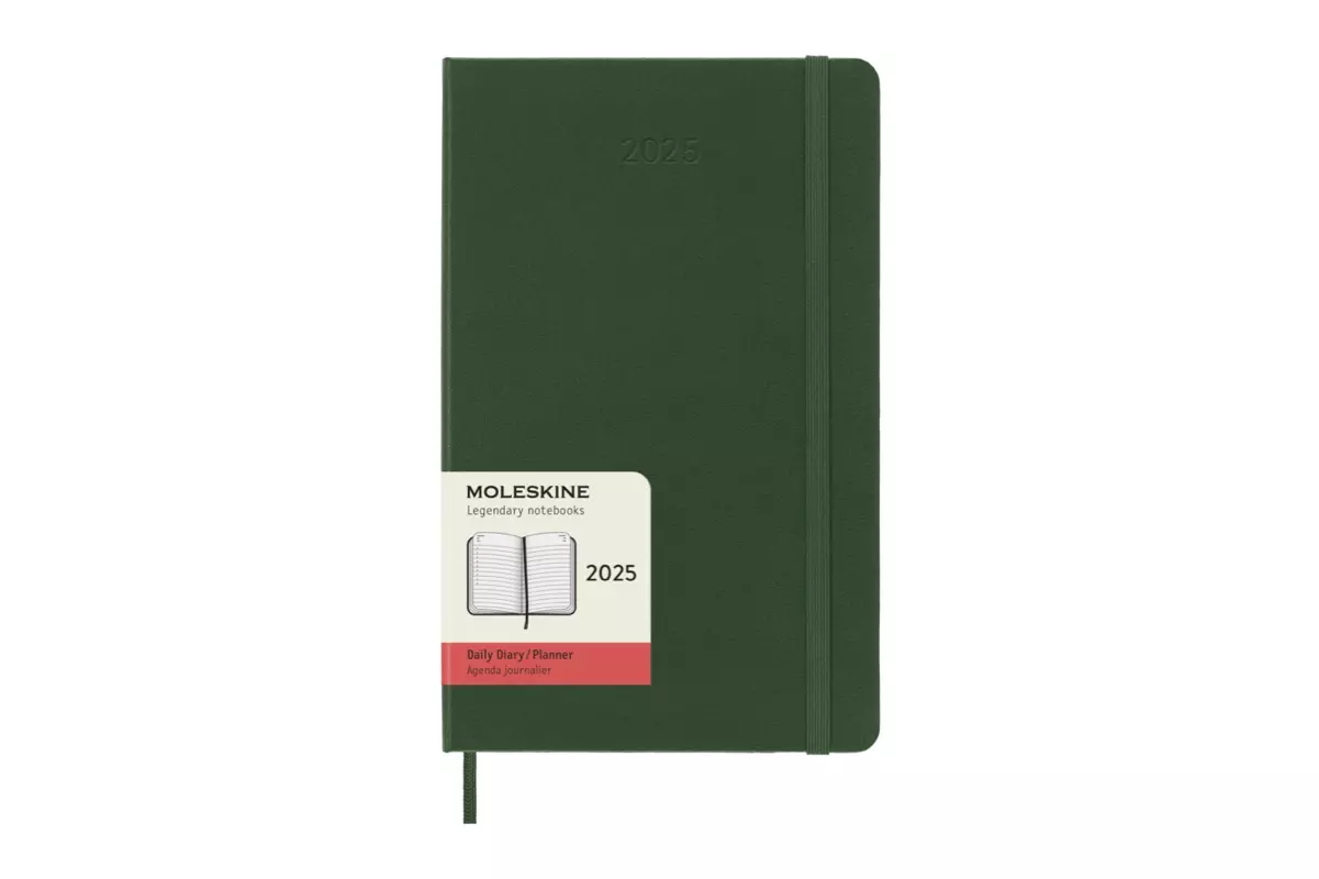 Een Moleskine 2025 12M Daily Hardcover Large Myrtle Green koop je bij Moleskine.nl