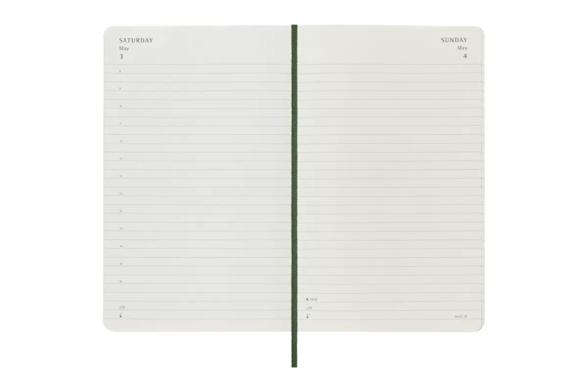 Een Moleskine 2025 12M Daily Softcover Large Myrtle Green koop je bij Moleskine.nl