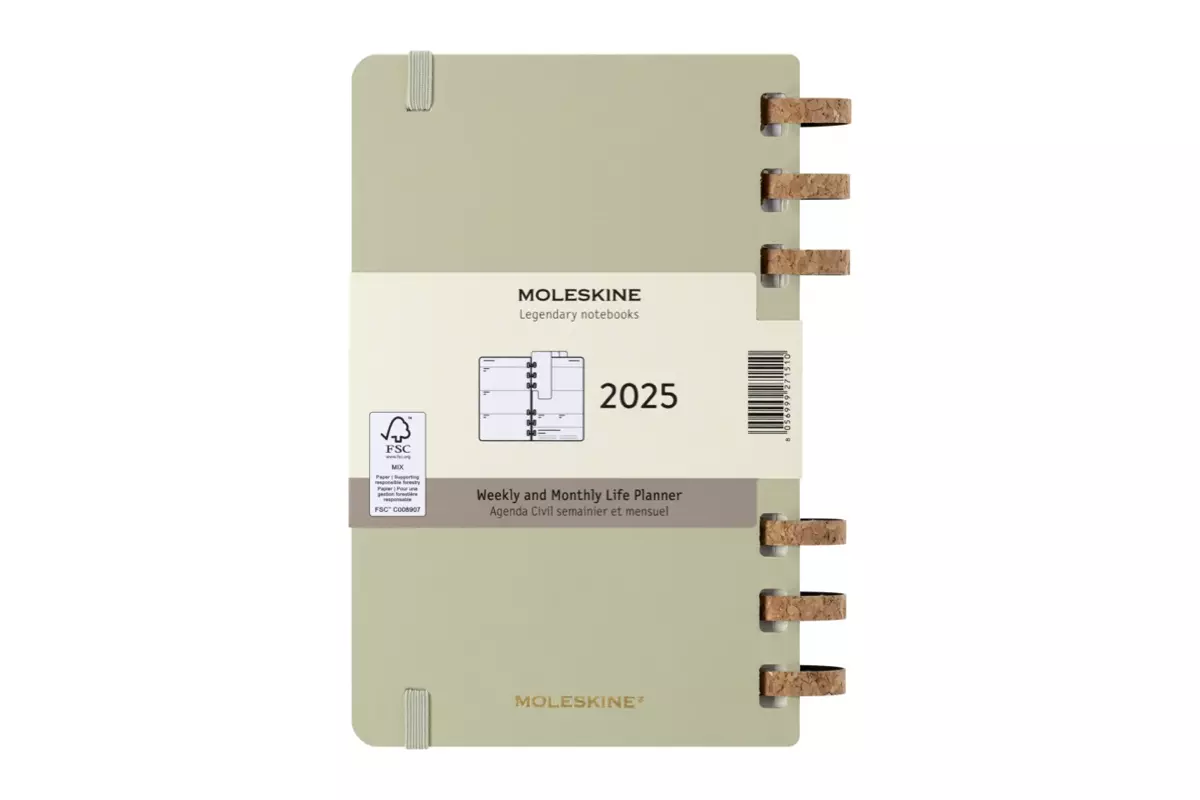 Een Moleskine 2025 12M Weekly/Monthly Life Spiral Planner Softcover Large Crush Kiwi koop je bij Moleskine.nl