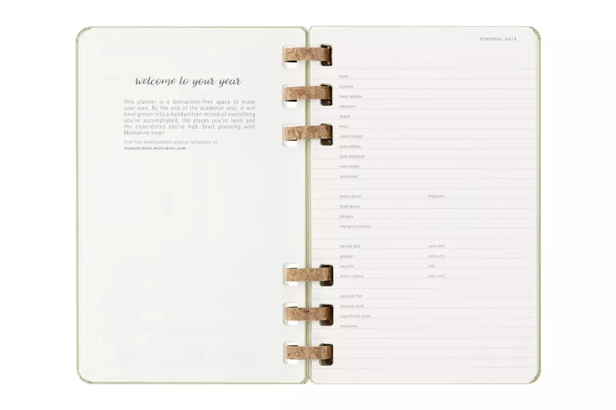 Een Moleskine 2025 12M Weekly/Monthly Life Spiral Planner Hardcover Large Crush Kiwi koop je bij Moleskine.nl