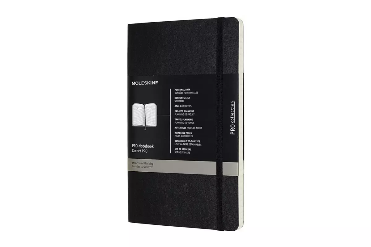 Een Moleskine Pro Collection Notebook Large Softcover Black koop je bij Moleskine.nl